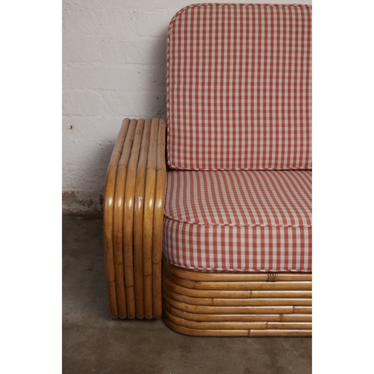 Paul T. Frankl Rattan 3 Seat Settee — Jefferson West, Inc.